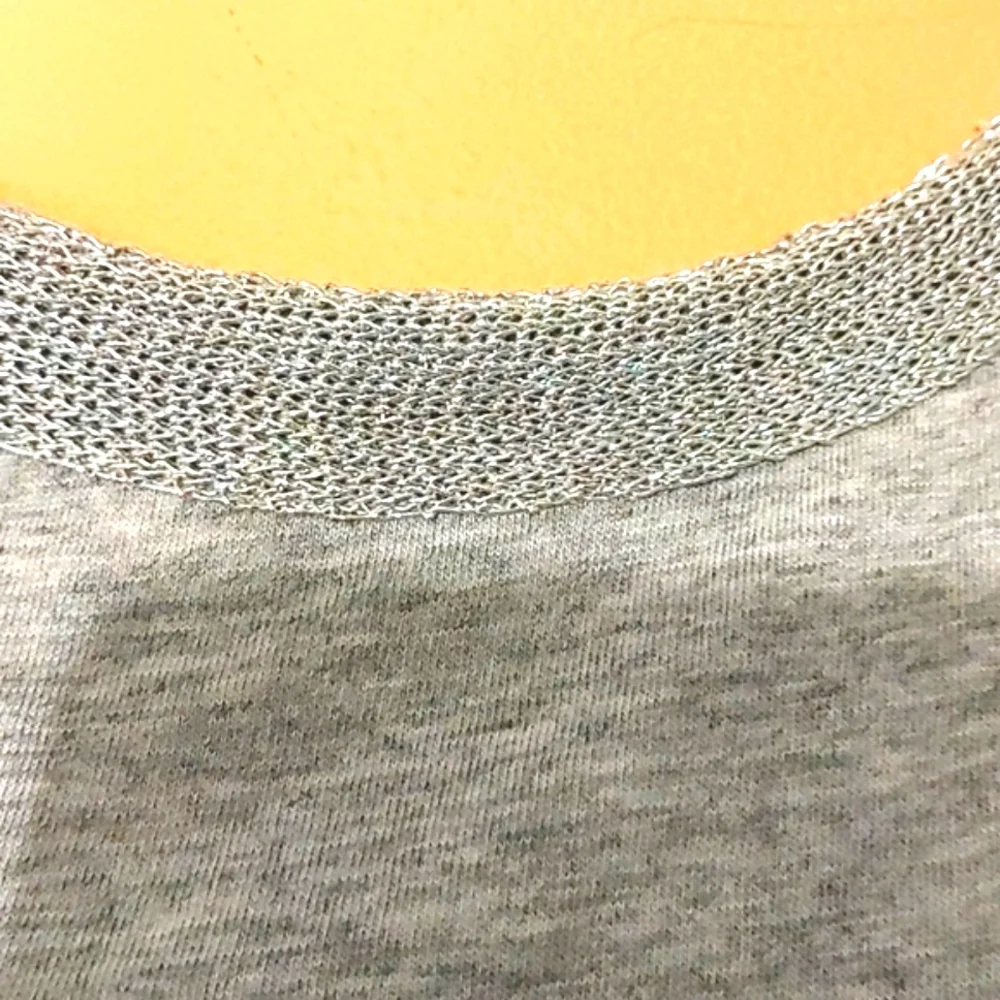Michael Kors silver mesh neckline Dressy Tee